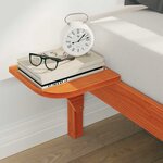 vidaXL Cadre de lit avec tables de chevet Brun cire 200 x 220 cm