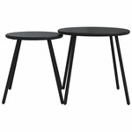 vidaXL Ensemble de meubles de balcon avec coussins 5 Pièces noir acier