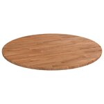 vidaXL Dessus de table rond Marron clair Ø90x1 5 cm Bois chêne traité