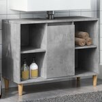 vidaXL Armoire salle de bain gris béton 80x33x60cm bois d'ingénierie