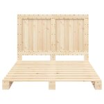 vidaXL Cadre de lit sans matelas avec tête de lit bois massif