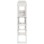 vidaXL Tête de lit avec étagères blanc 150 cm bois massif de pin