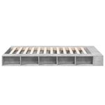 vidaXL Cadre de lit sans matelas gris béton 120x200 cm