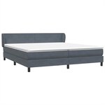 vidaXL Sommier à lattes de lit et matelas gris foncé 180x220cm velours