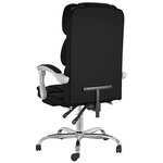 Chaise fauteuil siège pivotante de inclinable de bureau informatique étude similicuir noir 02_0024268
