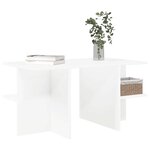 vidaXL Table basse Blanc 87 x 50 x 45 cm Bois d’ingénierie