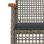 vidaXL Ensemble à manger de jardin 9 Pièces coussins gris résine tressée