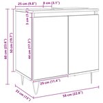 vidaXL Armoire de salle de bain chêne artisanal 58x33x60 cm