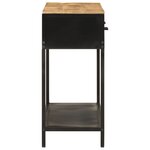 vidaXL Table console 100x35x76 cm bois massif de manguier et fer