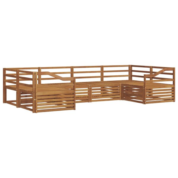 vidaXL Ensemble de canapés d'extérieur 6 Pièces Naturel