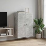 vidaXL Armoire Murale Gris béton 66 x 34 5 x 90 cm Bois d'ingénierie