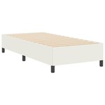 vidaXL Lit à lattes Crème 90 x 200 cm Tissu en velours côtelé