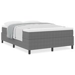 vidaXL Lit Box Spring avec Matelas Gris Clair 160x200 cm Tissu Velours