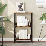 vidaXL Bibliothèque chêne fumé 50x33x82 cm bois d'ingénierie