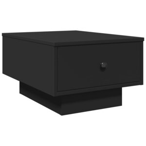 vidaXL Table basse noir 60x45x31 cm bois d'ingénierie