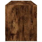 vidaXL Meuble TV avec portes en verre chêne fumé 102x37x42 cm