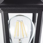 Applique extérieure métal-verre noire E27 max 60W