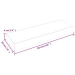 vidaXL Étagère murale marron foncé 60x20x6 cm bois chêne massif traité