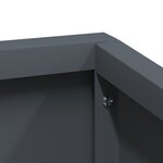 vidaXL Porte-plante Anthracite 80x80x50 cm Acier laminé à froid