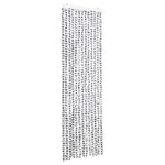 vidaXL Rideau anti-mouches gris clair et gris foncé 56x200 cm chenille