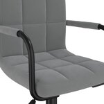 vidaXL Chaise pivotante de salle à manger Gris foncé Velours