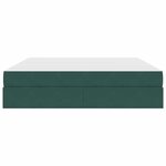 vidaXL Lit avec rangement et matelas Vert foncé 180 x 200 cm Velours