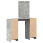 vidaXL Table de Toilette avec stockage Gris clair 102 x 33 x 135 cm