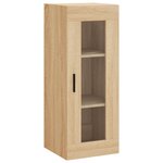 vidaXL Buffet haut Chêne sonoma 34 5x34x180 cm Bois d'ingénierie