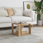 vidaXL Table basse chêne artisanal 40x40x30 cm bois d'ingénierie