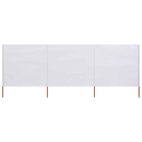 vidaXL Paravent 3 panneaux Tissu 400 x 80 cm Blanc sable