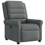 vidaXL Fauteuil inclinable Gris foncé Tissu