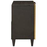 vidaXL Armoire d'évier avec étagère Noir et or 62 x 33 x 58 cm