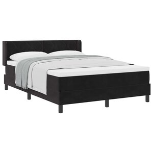vidaXL Lit à ressorts avec tête de lit Noir 200 x 140 cm Velours
