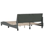 vidaXL Cadre de lit sans matelas Hanko gris foncé 160x200 cm tissu