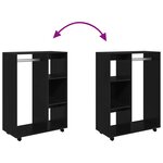 vidaXL Garde-robe Noir 80x40x110 cm Bois d’ingénierie