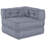 vidaXL Unité de canapé modulaire 2 Pièces Gris 140 x 70 x 56 cm Tissu