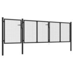 vidaXL Portail de jardin Acier 400 x 75 cm Anthracite