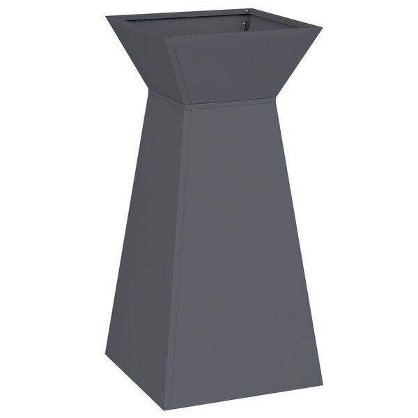 vidaXL Jardinière sur pilier   bol anthracite 35x35x73 cm en acier.