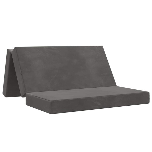 vidaXL Canapé-lit pliable 120 x 67 x 45 cm Gris foncé