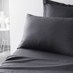 Taie d'oreiller - 50 x 70+5 cm uni - Fusain