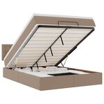 vidaXL Cadre de lit ottoman et matelas cappuccino 140x200cm similicuir
