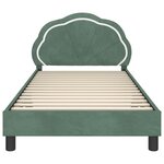 vidaXL Cadre de lit pour enfants avec tête de lit Vert Mer 90 x 200 cm