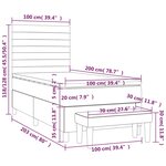 vidaXL Sommier à lattes de lit avec matelas Crème 100x200 cm Tissu