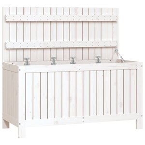 vidaXL Boîte de rangement de jardin Blanc 115x49x60 cm Bois de pin