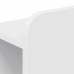 vidaXL Cabinet de Tête de Lit Blanc brillant Bois d'ingénierie