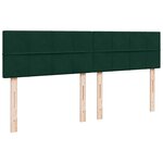 VidaXL Cadre de lit ottoman avec matelas vert foncé 160x200 cm velours