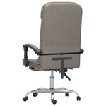 vidaXL Fauteuil de massage inclinable de bureau Taupe Tissu