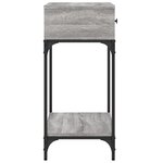 vidaXL Table console sonoma gris 75x34 5x75 cm bois d'ingénierie