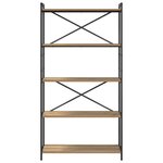 vidaXL Bibliothèque chêne artisanal 80 x 30 x 153 cm Bois d'ingénierie