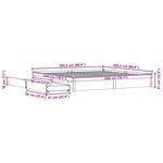 vidaXL Cadre de lit Cire marron 200 x 200 cm Bois de Pin Massif